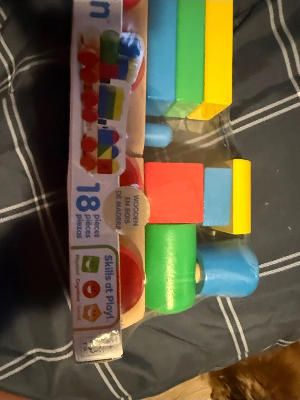 Melissa & Doug Wooden Stacking Train in Red, Blue, Green, Yellow